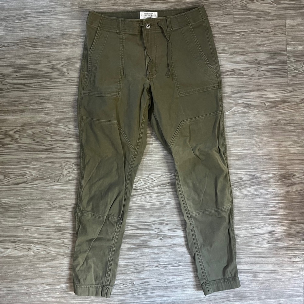 REI Co-op Mens Olive Green Cotton Stretch Jogger Pants 34x34 23055-F22